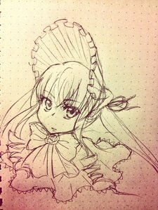 Rating: Safe Score: 0 Tags: 1girl bowtie dress drill_hair halftone halftone_background image long_hair looking_at_viewer monochrome polka_dot polka_dot_background shinku solo traditional_media umbrella upper_body User: admin