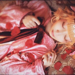 Rating: Safe Score: 0 Tags: 1girl blonde_hair blurry closed_eyes depth_of_field flower hinaichigo jewelry lips long_sleeves realistic ring rose scarf smile solo upper_body User: admin
