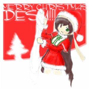 Rating: Safe Score: 0 Tags: 1girl blush brown_hair christmas cowboy_shot dress green_eyes hat heterochromia holding image long_hair long_sleeves merry_christmas pantyhose red_dress red_eyes santa_costume santa_hat solo standing star_(symbol) suiseiseki User: admin