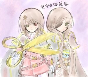 Rating: Safe Score: 0 Tags: 2girls blonde_hair brown_hair dress gloves green_eyes hair_ornament hair_over_one_eye heterochromia image long_hair long_sleeves multiple_girls pair short_hair souseiseki suiseiseki weapon User: admin