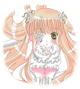 Rating: Safe Score: 0 Tags: 1girl blush dress flower frills hair_flower image kirakishou long_hair pink_hair rose solo traditional_media very_long_hair white_flower white_rose User: admin