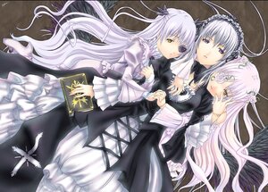Rating: Safe Score: 0 Tags: 3girls arm_grab barasuishou black_dress black_wings book breast_grab cross doll_joints dress dutch_angle eyepatch floating_hair flower flower_eyepatch frills grabbing groping hairband hand_on_another's_face holding holding_book holding_hands image interlocked_fingers inverted_cross joints kirakishou latin_cross long_hair long_sleeves looking_at_viewer looking_away lying multiple multiple_girls naughty_face open_mouth pink_hair puffy_sleeves purple_eyes rose rozen_maiden sabamu silver_hair suigintou tagme very_long_hair wings yellow_eyes yuri User: admin