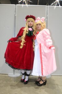 Rating: Safe Score: 0 Tags: 2girls black_footwear blonde_hair bow dress hat long_hair mary_janes mirror multiple_cosplay multiple_girls photo red_dress reflection shoes standing tagme white_legwear User: admin