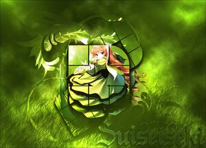 Rating: Safe Score: 0 Tags: 1girl dress drill_hair grass green_dress holding_umbrella image long_hair long_sleeves outdoors parasol pink_hair solo suiseiseki twin_drills umbrella very_long_hair User: admin