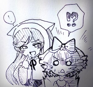 Rating: Safe Score: 0 Tags: ! !? ... 2girls bow dress eyebrows_visible_through_hair hair_bow hinaichigo image long_hair monochrome multiple_girls neck_ribbon open_mouth pair ribbon short_hair speech_bubble spoken_ellipsis spoken_exclamation_mark spoken_sweatdrop suiseiseki sweat sweatdrop traditional_media User: admin