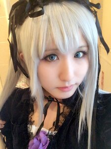 Rating: Safe Score: 0 Tags: 1girl bangs blonde_hair blue_eyes choker closed_mouth crown lips long_hair looking_at_viewer portrait ribbon solo suigintou white_hair User: admin