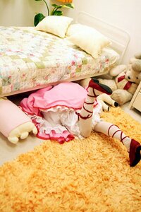 Rating: Safe Score: 0 Tags: 1girl blurry depth_of_field frills hinaichigo lying solo stuffed_animal teddy_bear underwear User: admin