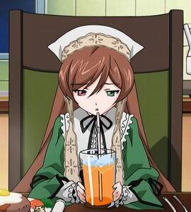 Rating: Safe Score: 0 Tags: 1girl brown_hair dress frills green_dress green_eyes heterochromia image long_hair long_sleeves red_eyes solo suiseiseki very_long_hair User: admin