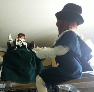 Rating: Safe Score: 0 Tags: 2girls blue_dress brown_hair city doll dress frills hat long_sleeves multiple_dolls multiple_girls sitting tagme User: admin