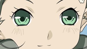 Rating: Safe Score: 0 Tags: 1girl blonde_hair close-up eyebrows_visible_through_hair face green_eyes grey_hair hair_between_eyes image kanaria komeiji_koishi looking_at_viewer parody simple_background solo User: admin