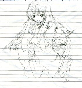 Rating: Safe Score: 0 Tags: 1girl dress image looking_at_viewer monochrome motion_lines short_hair smile solo standing suiseiseki User: admin