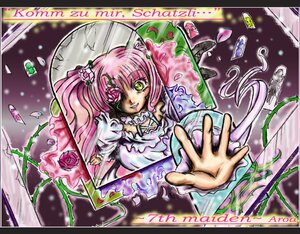 Rating: Safe Score: 0 Tags: 1girl dress flower hair_ornament image kirakishou long_hair outstretched_hand pink_hair solo yellow_eyes User: admin