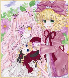Rating: Safe Score: 0 Tags: 3girls blonde_hair blue_eyes bow dress drill_hair flower frills hat hina_ichigo hinaichigo image kirakishou long_hair long_sleeves looking_at_viewer marker_(medium) multiple_girls pair pink_bow red_dress rose shinku short_hair silver_hair smile traditional_media twin_drills twintails very_long_hair watercolor_(medium) yellow_eyes User: admin
