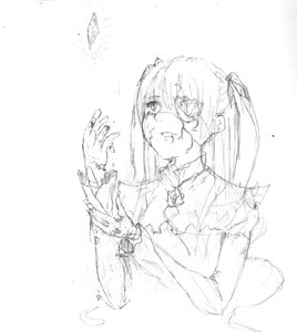 Rating: Safe Score: 0 Tags: 1girl barasuishou bug butterfly flower frills greyscale hair_ornament image insect long_hair monochrome sketch solo User: admin