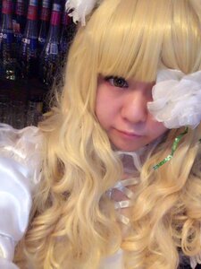 Rating: Safe Score: 0 Tags: 1girl artist_name bangs blonde_hair blue_eyes choker closed_mouth flower hair_flower hair_ornament kirakishou lips long_hair looking_at_viewer portrait realistic smile solo traditional_media white_flower User: admin