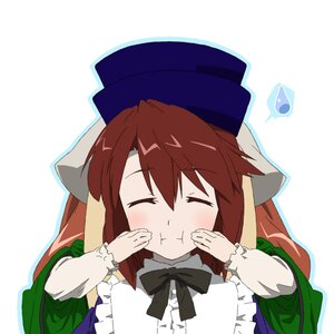 Rating: Safe Score: 0 Tags: 1girl :i :t blush bow closed_eyes hat image long_hair long_sleeves pair pout solo souseiseki striped striped_background suiseiseki vertical_stripes User: admin