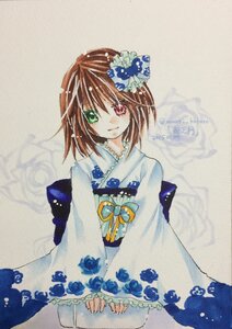 Rating: Safe Score: 0 Tags: 1girl brown_hair green_eyes hair_ornament heterochromia image japanese_clothes kimono long_sleeves looking_at_viewer red_eyes sash short_hair smile solo souseiseki yumeki_kokoro User: admin