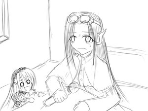 Rating: Safe Score: 0 Tags: 2girls :d eyewear_on_head greyscale image kakizaki_megu long_hair monochrome multiple_girls open_mouth sketch smile solo suigintou tiara very_long_hair User: admin