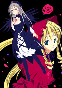 Rating: Safe Score: 0 Tags: 2girls black_dress blonde_hair blue_eyes bonnet boots collarbone detached_collar dress drill_hair flower frills hairband image knee_boots long_hair long_sleeves looking_at_viewer multiple_girls pair petals red_dress red_eyes rose rozen_maiden shinku sidelocks silver_hair standing suigintou underwear very_long_hair wings yukka_(yucca_u) User: admin