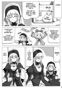 Rating: Safe Score: 0 Tags: 2girls closed_eyes comic doujinshi doujinshi_#119 dress english_text eyebrows_visible_through_hair greyscale hair_between_eyes image juliet_sleeves long_hair long_sleeves monochrome multiple multiple_girls open_mouth ribbon smile suigintou User: admin