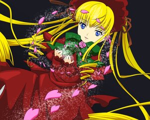 Rating: Safe Score: 0 Tags: 1girl blonde_hair blue_eyes dress drill_hair flower hair_ribbon image long_hair long_sleeves looking_at_viewer petals red_dress ribbon rose rose_petals shinku solo twintails very_long_hair User: admin