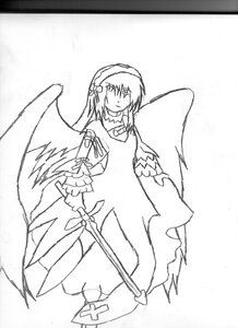 Rating: Safe Score: 0 Tags: 1girl bare_shoulders bow choker dress feathered_wings greyscale holding holding_weapon image looking_at_viewer monochrome ribbon simple_background solo standing suigintou weapon white_background wings User: admin