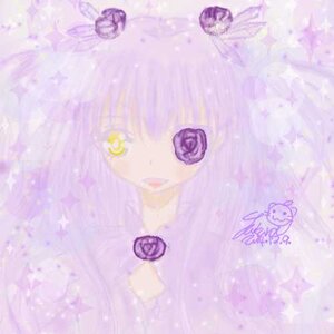 Rating: Safe Score: 0 Tags: 1girl barasuishou blurry depth_of_field flower image no_humans purple_background purple_eyes purple_flower purple_theme solo User: admin