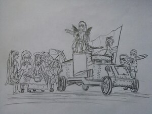 Rating: Safe Score: 0 Tags: 6+girls bow cirno dress flandre_scarlet greyscale hat image izayoi_sakuya long_hair long_sleeves maid maid_headdress monochrome multiple multiple_girls patchouli_knowledge remilia_scarlet short_hair tagme umbrella wings User: admin
