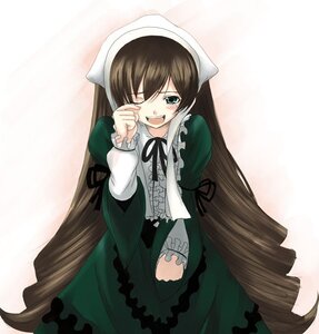 Rating: Safe Score: 0 Tags: 1girl :d black_neckwear black_ribbon blush bonnet brown_hair center_frills chiko_(kanhogo) crying dress frills green_dress green_eyes head_scarf image lolita_fashion long_hair long_sleeves looking_at_viewer neck_ribbon one_eye_closed open_mouth ribbon rozen_maiden rubbing_eyes simple_background smile solo suiseiseki tears very_long_hair wiping_tears User: admin