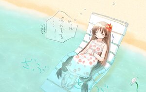 Rating: Safe Score: 0 Tags: 1girl bare_shoulders beach braid brown_hair closed_eyes dress flower hair_flower hair_ornament image long_hair ocean solo suiseiseki sundress twin_braids very_long_hair water User: admin