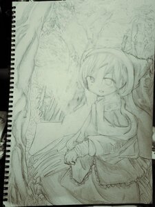 Rating: Safe Score: 0 Tags: 1girl auto_tagged bow dress forest hair_bow image lineart long_hair monochrome nature smile solo suiseiseki traditional_media very_long_hair User: admin