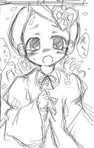 Rating: Safe Score: 0 Tags: 1girl blush dress drill_hair flying_sweatdrops greyscale image kanaria long_hair long_sleeves monochrome neck_ribbon open_mouth ribbon sketch solo tears traditional_media upper_body User: admin