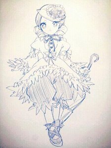 Rating: Safe Score: 0 Tags: 1girl dress drill_hair flower full_body hat image kanaria long_sleeves magical_girl monochrome puffy_sleeves ribbon ringlets rose solo standing tomoe_mami traditional_media twin_drills twintails weapon User: admin
