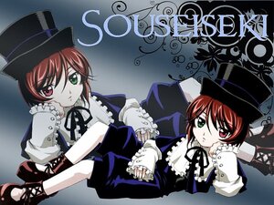 Rating: Safe Score: 0 Tags: 2girls brown_hair collar dress frills green_eyes hat head_rest heterochromia image long_sleeves looking_at_viewer multiple_girls red_eyes short_hair siblings sisters solo souseiseki suiseiseki top_hat twins User: admin
