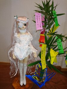 Rating: Safe Score: 0 Tags: 1girl boots choker detached_sleeves doll dress eyepatch flower hair_ornament kirakishou leaf long_hair plant sitting solo very_long_hair white_dress white_footwear User: admin