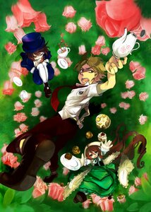 Rating: Safe Score: 0 Tags: 2boys auto_tagged blonde_hair brown_hair cabbie_hat flower glasses hat image long_hair multiple_boys pair pink_flower pink_rose red_flower red_rose rose sakurada_jun short_hair souseiseki suiseiseki teacup teapot User: admin
