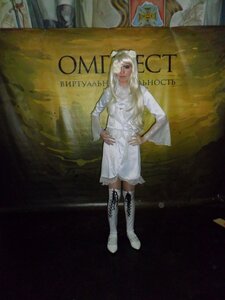 Rating: Safe Score: 0 Tags: 1girl animal_ears blue_eyes boots cross-laced_footwear dress full_body hair_over_one_eye kirakishou knee_boots long_hair long_sleeves looking_at_viewer photo solo standing white_dress white_hair User: admin