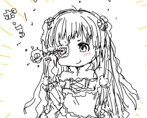 Rating: Safe Score: 0 Tags: 1girl bare_shoulders blush dress flower hair_ornament image kirakishou long_hair monochrome smile solo striped veil vertical_stripes wedding_dress User: admin