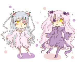 Rating: Safe Score: 0 Tags: 2girls auto_tagged barasuishou blush boots dress eyepatch flower image kirakishou long_hair multiple_girls pair pink_dress pink_hair rose very_long_hair yellow_eyes User: admin