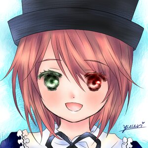 Rating: Safe Score: 0 Tags: 1girl :d black_headwear blush brown_hair eyebrows_visible_through_hair green_eyes hat image looking_at_viewer ocean open_mouth portrait short_hair signature smile solo souseiseki water User: admin