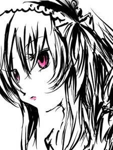 Rating: Safe Score: 0 Tags: 1girl close-up image maid_headdress monochrome portrait short_hair simple_background solo suigintou white_background User: admin