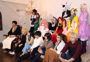 Rating: Safe Score: 0 Tags: 6+boys black_hair blonde_hair glasses japanese_clothes kimono long_hair multiple_boys multiple_cosplay multiple_girls short_hair sitting standing tagme User: admin