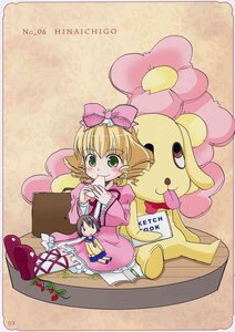 Rating: Safe Score: 0 Tags: 1girl blonde_hair blush bow doujinshi doujinshi_#45 dress eating food frills green_eyes hair_bow hina_ichigo image multiple pink_bow pink_dress sitting smile User: admin