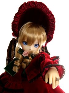 Rating: Safe Score: 0 Tags: 1girl auto_tagged blonde_hair blue_eyes doll dress drill_hair flower looking_at_viewer pink_rose rose shinku simple_background solo umbrella white_background User: admin
