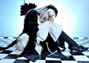 Rating: Safe Score: 0 Tags: 1girl argyle argyle_background argyle_legwear bathtub black_rock_shooter_(character) blanket board_game boots card chair checkerboard_cookie checkered checkered_background checkered_floor checkered_kimono checkered_scarf checkered_shirt checkered_skirt chess_piece colorful cookie crosswalk curtains diamond_(shape) different_reflection flag flaming_eye floor hairband heterochromia himekaidou_hatate holding_flag king_(chess) knight_(chess) lolita_hairband long_hair lying mirror on_floor on_side perspective pillar plaid_background race_queen reflection reflective_floor ribbon role_reversal rook_(chess) sitting solo suigintou tile_floor tile_wall tiles vanishing_point white_hair wings yagasuri User: admin