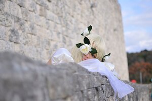 Rating: Safe Score: 0 Tags: 1girl blonde_hair blurry blurry_background blurry_foreground depth_of_field dress flower kirakishou motion_blur photo saber solo white_flower User: admin