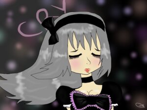 Rating: Safe Score: 0 Tags: 1girl black_choker blush bokeh choker closed_eyes dress hairband image long_hair puffy_sleeves signature solo suigintou wings User: admin