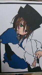 Rating: Safe Score: 0 Tags: 1girl blue_dress brown_hair dress frills green_eyes hat heterochromia image long_sleeves looking_at_viewer red_eyes simple_background solo souseiseki suiseiseki white_background User: admin