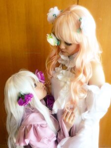 Rating: Safe Score: 0 Tags: 2girls 91076 blonde_hair dress dual_persona hair_ornament lips long_hair multiple_cosplay multiple_girls tagme white_hair User: admin