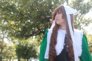 Rating: Safe Score: 0 Tags: 1girl blue_eyes blurry brown_hair depth_of_field lips long_hair outdoors solo suiseiseki upper_body veil User: admin